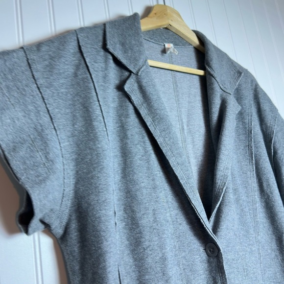 Anthropologie Daily Practice Gray Ebert Blazer Jacket Oversized Minimalist Small - Picture 12 of 12